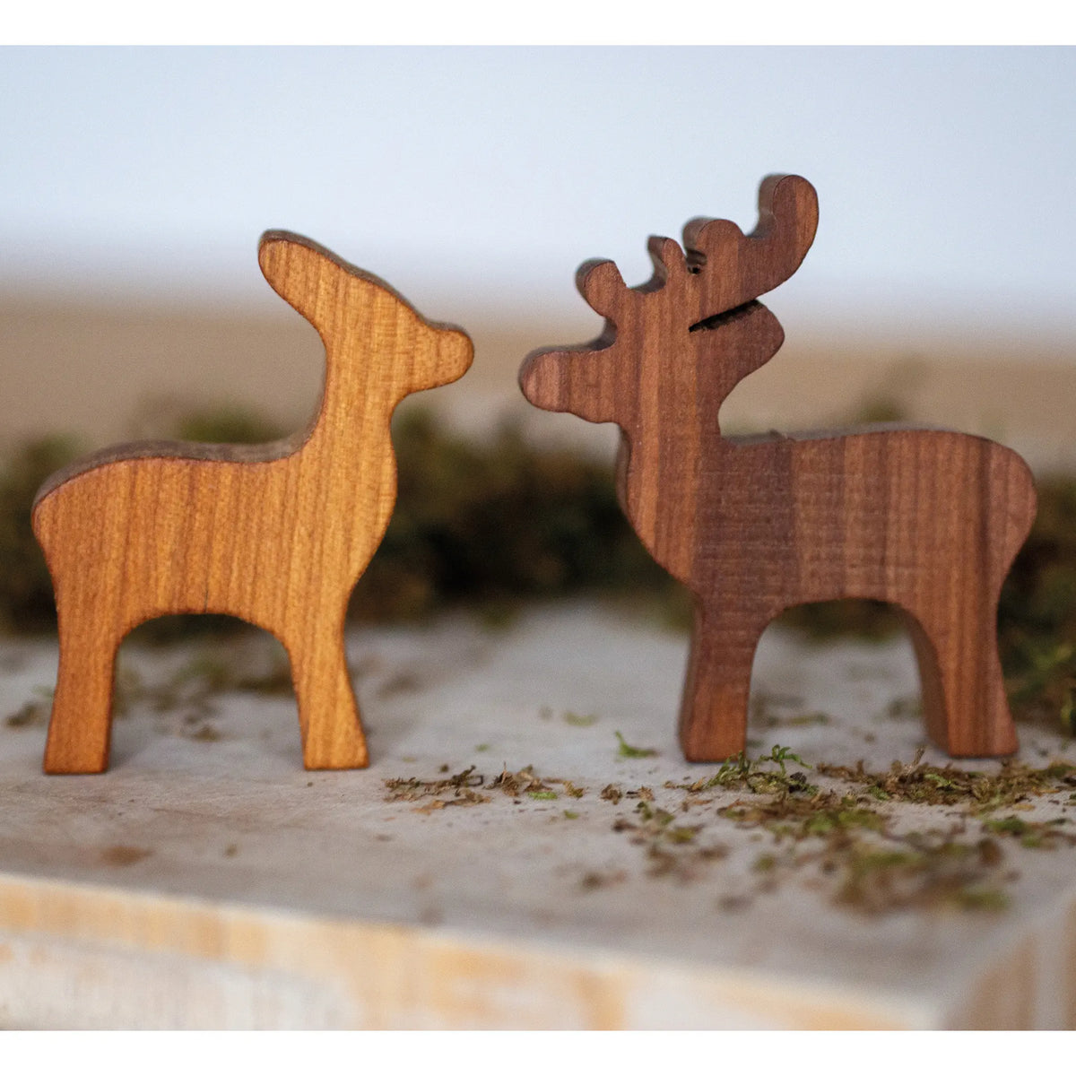 Hirsch Aus Holz – Handgemachtes Wald-Spielzeug Aus ökologischem Ahornholz