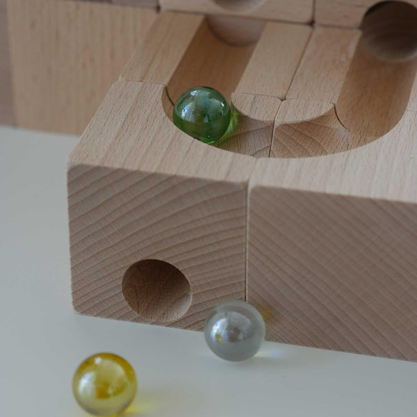Murmelbahn aus Holz, 16er Set - Labyrinthkiste