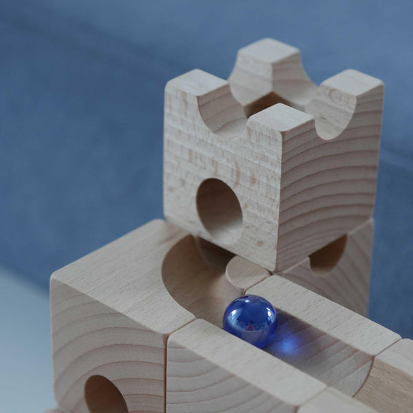 Murmelbahn aus Holz, 32er Set - Labyrinthkiste