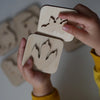 Sandstempel aus Holz mit Dinos, handgefertigt