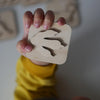 Sandstempel aus Holz mit Dinos, handgefertigt