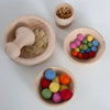 Holzschalen und Mörser-Set
