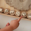 Sandstempel aus Holz „Der Bauernhof“, handgefertigt