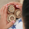 Sandstempel aus Holz mit Sommermotiven, handgefertigt