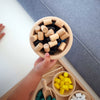 Montessori Holzzylinder für Farbspiele, Zangen- und Sortierübungen