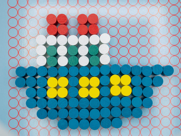 Legespiel „Die bunten Zylinder"