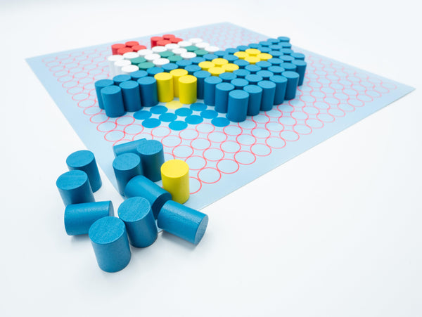 Legespiel „Die bunten Zylinder"